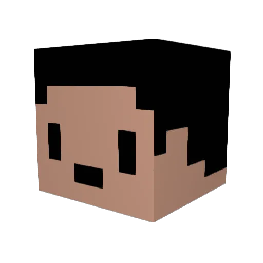 Legmeat Minecraft avatar head, 3D render