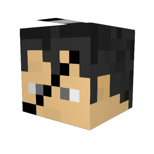 Legndd Minecraft avatar head, 3D render
