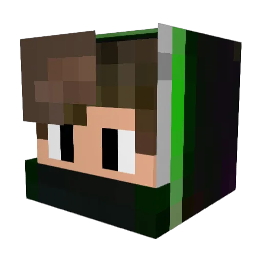 LegoBoogie Minecraft avatar head, 3D render