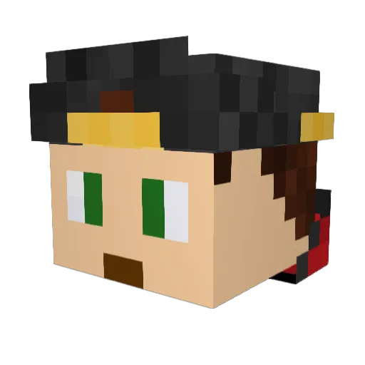 LegoBuilderJake Minecraft avatar head, 3D render
