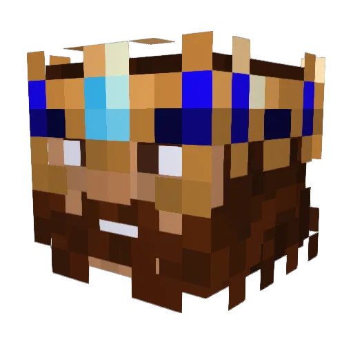 LegoEth Minecraft avatar head, 3D render