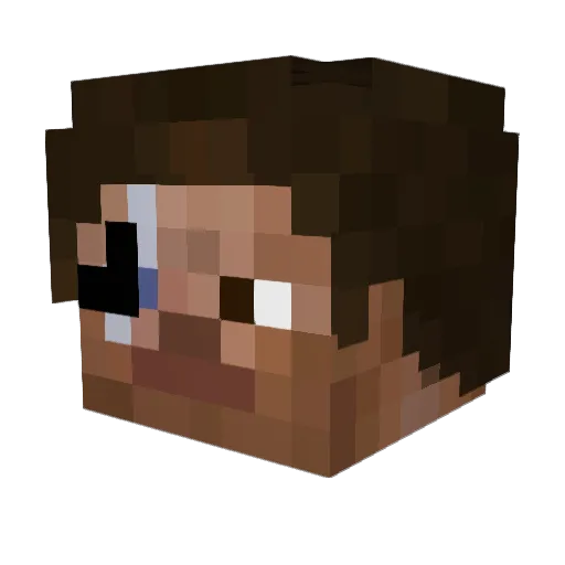 LegoGCraft Minecraft avatar head, 3D render