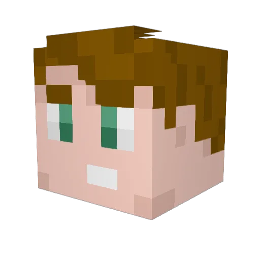 LegoLUSam Minecraft avatar head, 3D render