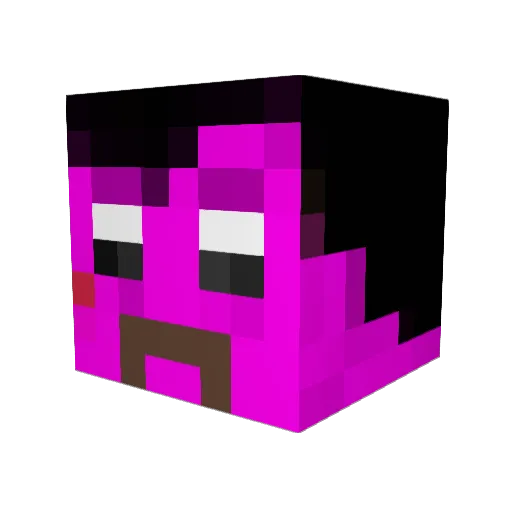 LegoLuka Minecraft avatar head, 3D render