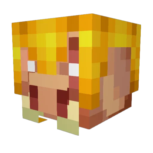 LegoManPwr Minecraft avatar head, 3D render
