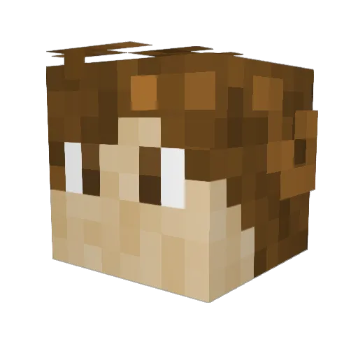 LegoMan_77 Minecraft avatar head, 3D render