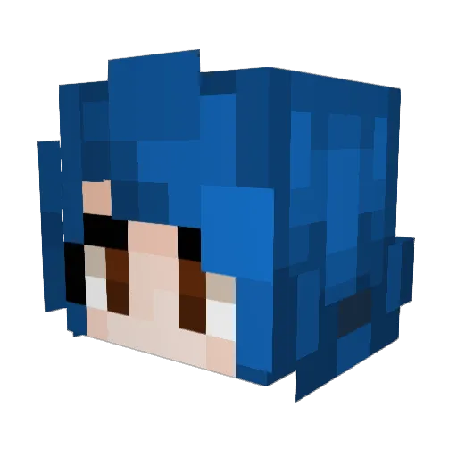 LegoMehEggo Minecraft avatar head, 3D render