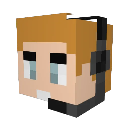 LegoMitch9 Minecraft avatar head, 3D render