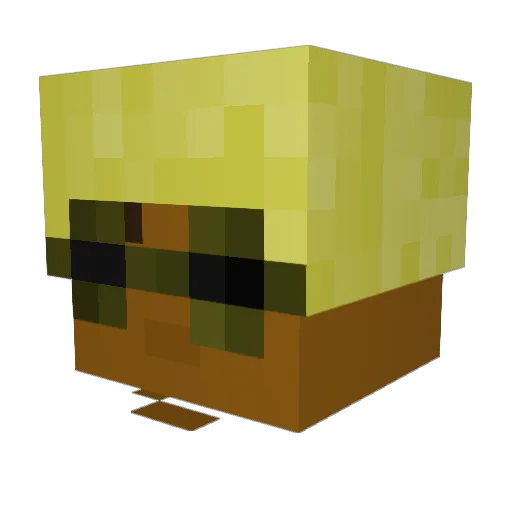 LegoPabl0 Minecraft avatar head, 3D render