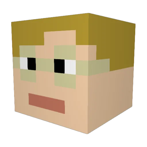 LegoPersonal Minecraft avatar head, 3D render