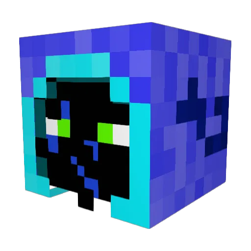 LegoRemastered Minecraft avatar head, 3D render