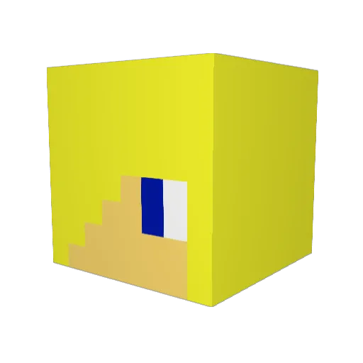 LegoSam111 Minecraft avatar head, 3D render