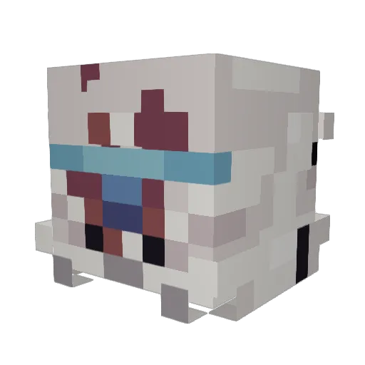 LegoSev Minecraft avatar head, 3D render