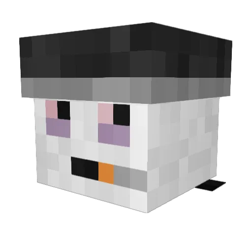 LegoZoomer Minecraft avatar head, 3D render