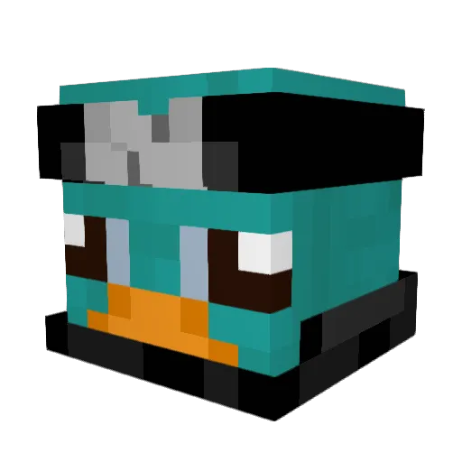 Legoat69 Minecraft avatar head, 3D render
