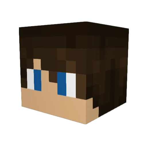 Legolassimen Minecraft avatar head, 3D render