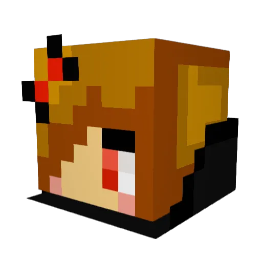 Legololly Minecraft avatar head, 3D render