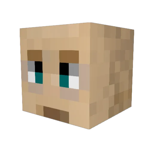 Legoman_Carl Minecraft avatar head, 3D render