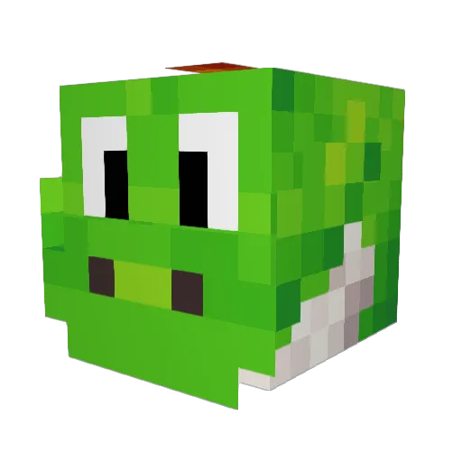 Legomens Minecraft avatar head, 3D render