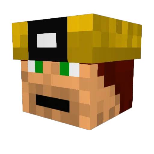 Legominer0212 Minecraft avatar head, 3D render
