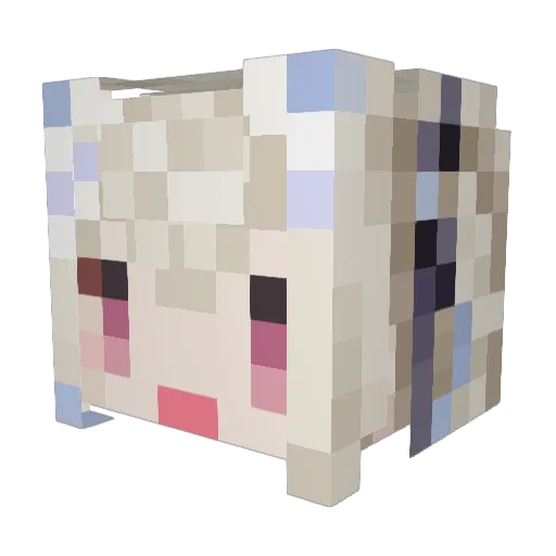 Legoshi23 Minecraft avatar head, 3D render