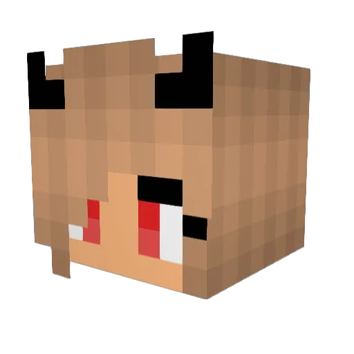 Legoshi4k Minecraft avatar head, 3D render