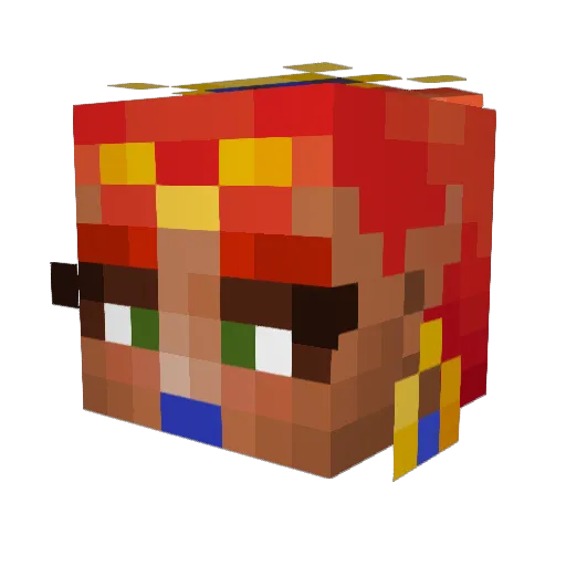 Legospasm Minecraft avatar head, 3D render