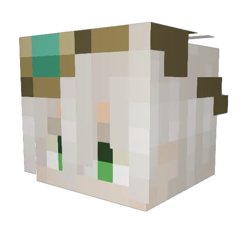 Legre Minecraft avatar head, 3D render