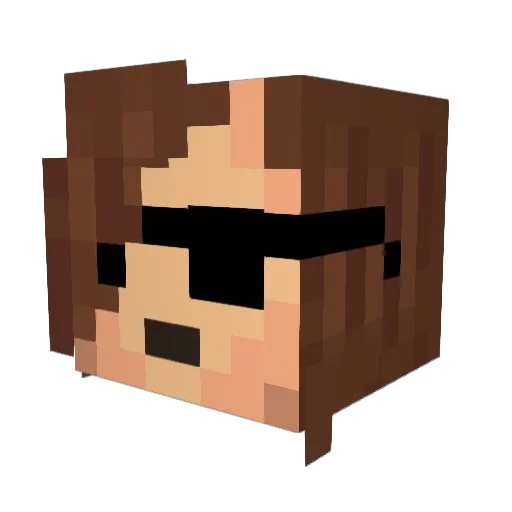 Legrob Minecraft avatar head, 3D render
