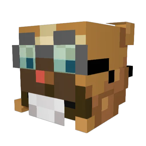 Lehesito Minecraft avatar head, 3D render