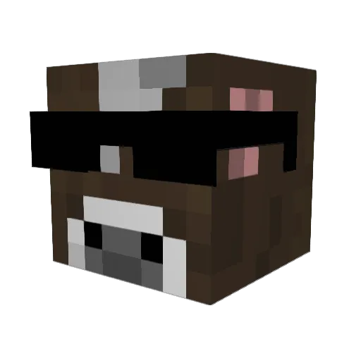 Lehmatter Minecraft avatar head, 3D render
