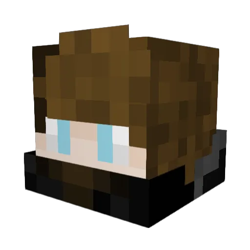 Lehmax Minecraft avatar head, 3D render