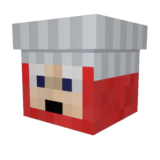 Lehr_15 Minecraft avatar head, 3D render