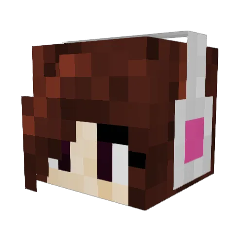 Lehszy Minecraft avatar head, 3D render
