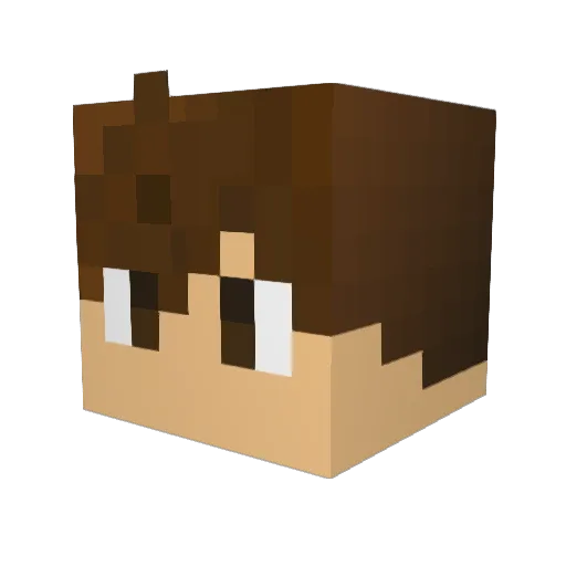 Lehthl Minecraft avatar head, 3D render