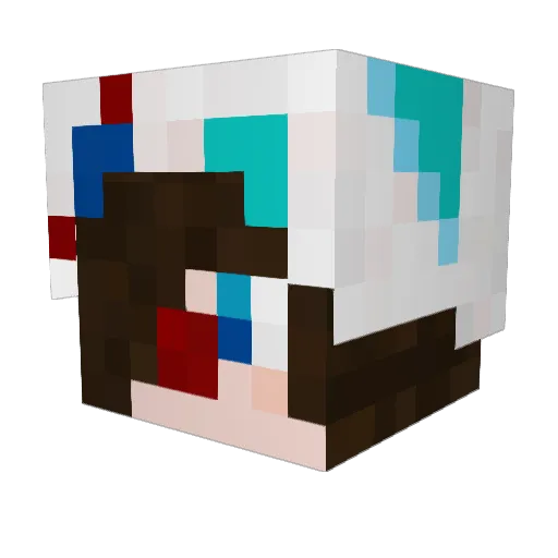 Lei1280 Minecraft avatar head, 3D render