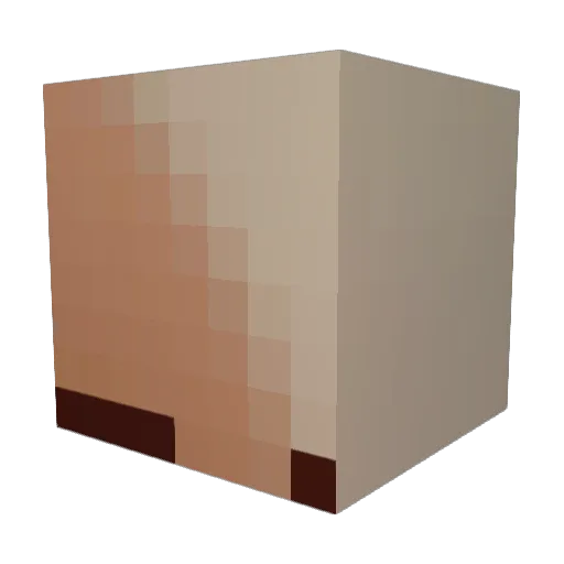LeiF1ng Minecraft avatar head, 3D render