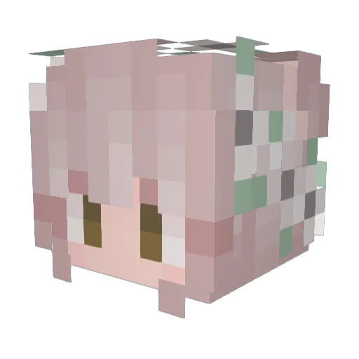 LeiLei203 Minecraft avatar head, 3D render