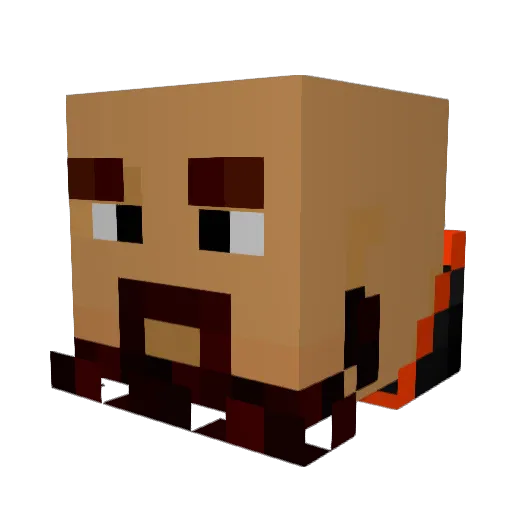 LeiRoF Minecraft avatar head, 3D render