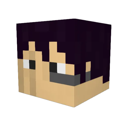 LeiSan Minecraft avatar head, 3D render