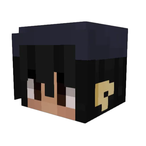 Lei_li Minecraft avatar head, 3D render