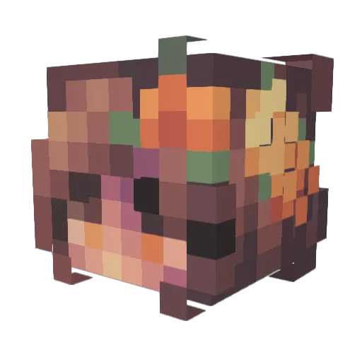 Leia0923 Minecraft avatar head, 3D render