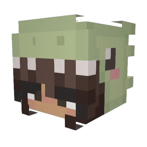 LeiaLmao Minecraft avatar head, 3D render