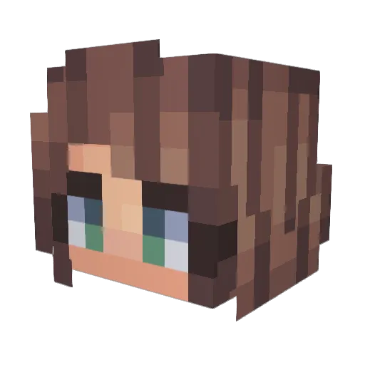 Leiah Minecraft avatar head, 3D render
