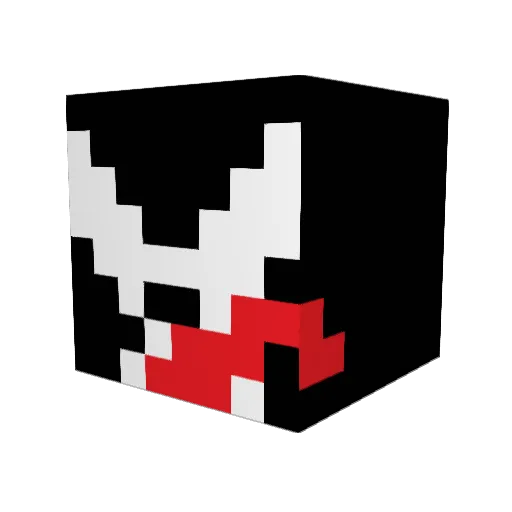 Leiaknight Minecraft avatar head, 3D render