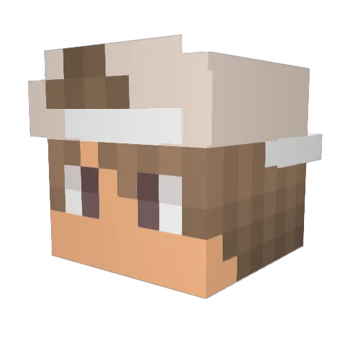 Leiarder Minecraft avatar head, 3D render