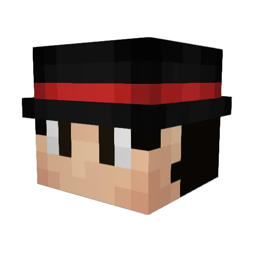 Leibyte Minecraft avatar head, 3D render