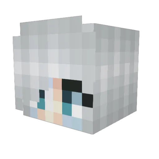 LeicaSimile Minecraft avatar head, 3D render