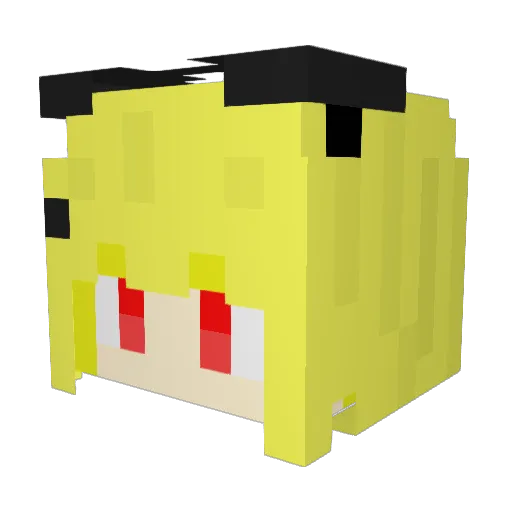 Leica_00 Minecraft avatar head, 3D render