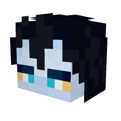 Leicchi Minecraft avatar head, 3D render